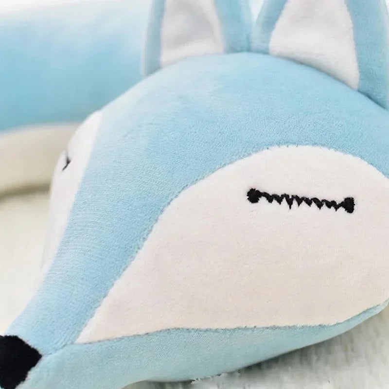 Maliben | Reisefuchs Neck Pillow | Super Soft & Ergonomic | Cartoon Fox Design | For Children & Adults