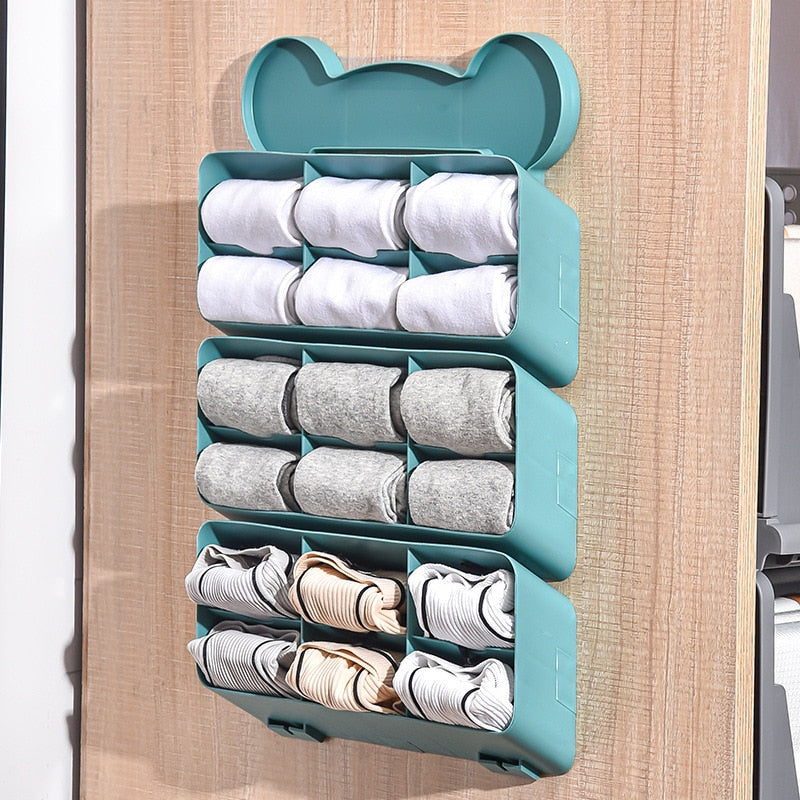 Maliben | Self-Adhesive Stackable Wall Cloth Organizer Shelf