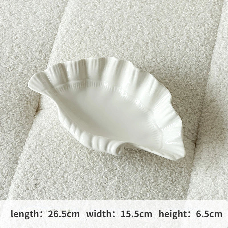 Maliben | Cream Ceramic Shell Plate