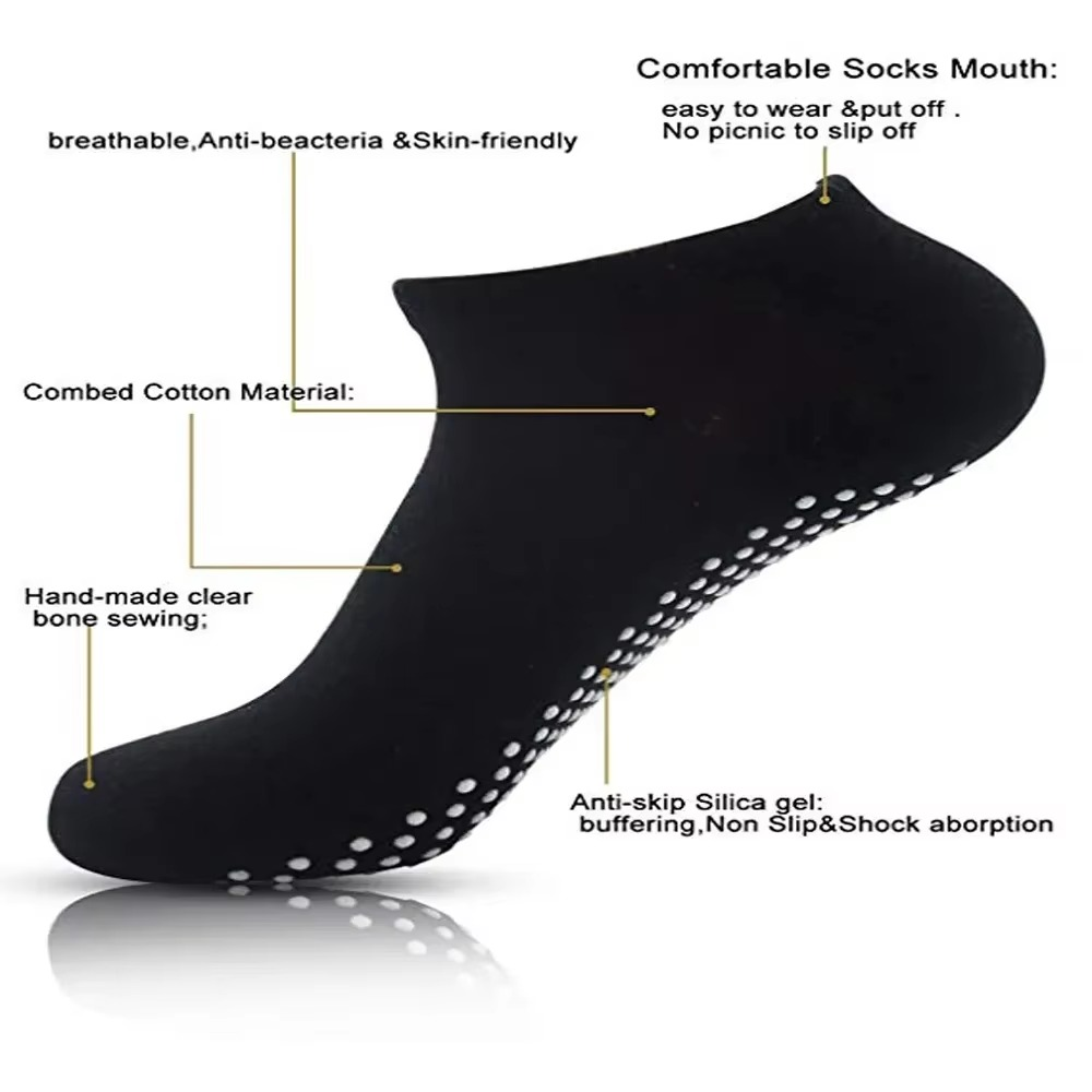 Maliben | Women Anti Slip Cotton Yoga Socks For Trampoline And Sports