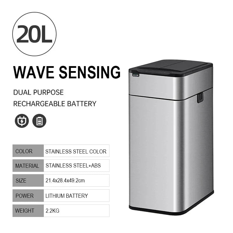 Maliben | Smart Stainless Steel Automatic Sensor Trash Bin