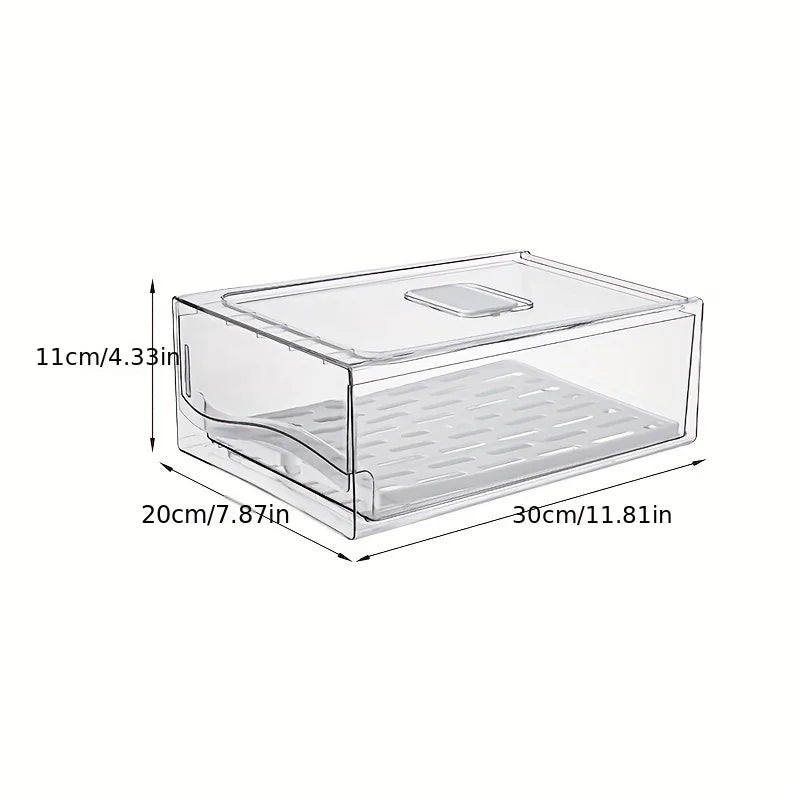 Maliben | Frigova Freshslide Refrigerator Storage Box | Drawer System For Meat, Eggs & Vegetables | Space-Saving & Fresh-Keeping