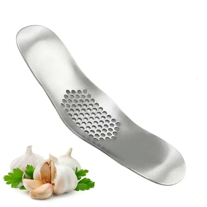 Maliben | Knobipro Garlic Press | Manual | Stainless Steel | Robust Design & Easy Handling | 19 × 4 Cm