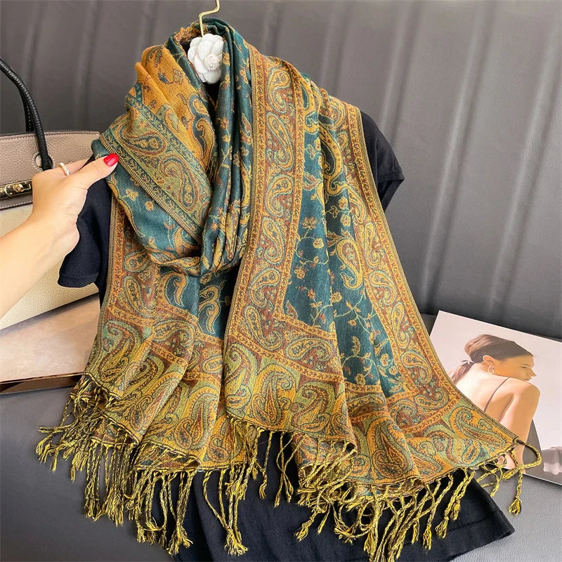 Maliben | Élégancea | Women's Scarf | Cashmere Feel | 70 × 190 Cm | Luxury Print & Warm