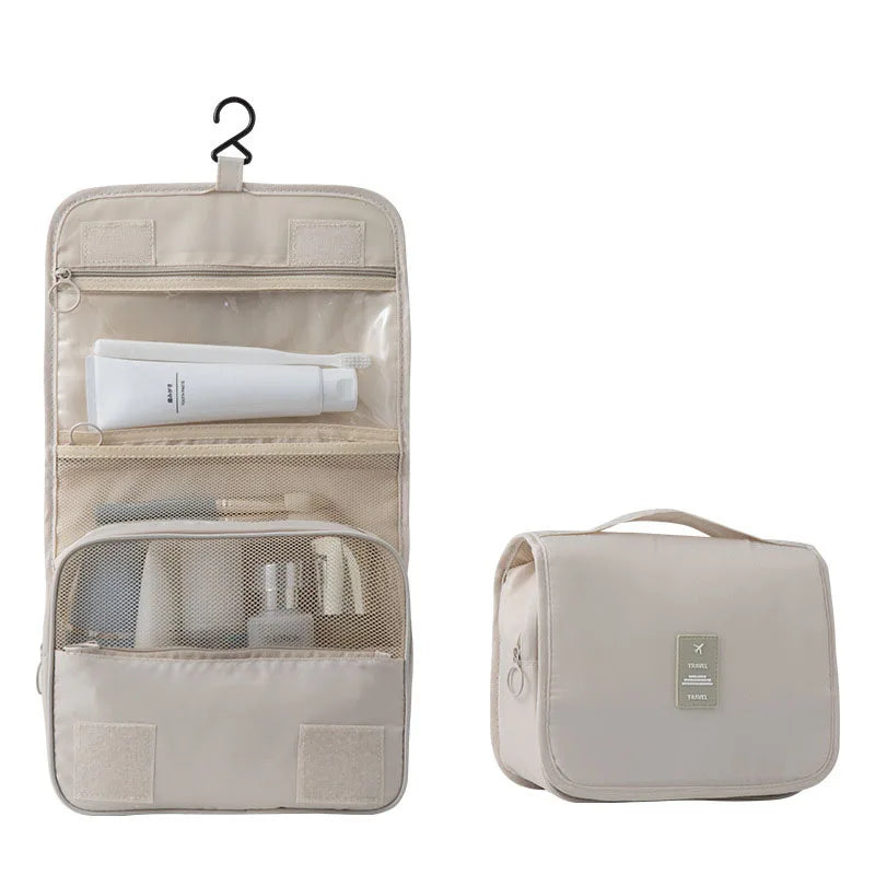 Maliben | Travel Toiletry Bag For Hanging | 6 Compartments & Moisture Compartment | Compact & Versatile | Water-Repellent Polyester