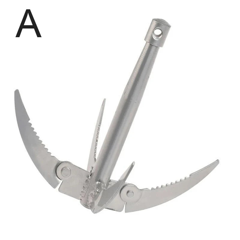 Maliben | Aquagripx Folding Anchor For Boats | Robust Grip Hook With Rope | Foldable & Rustproof | For Kayak, Canoe & Fishing Accessories