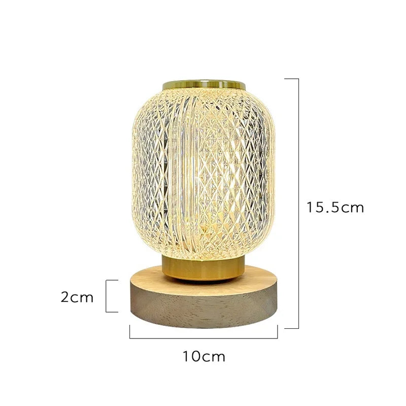 Maliben | Dimmable Crystal Table Lamp - Stylish Golden Dimmable Table Lamp With Luxurious Crystal Design