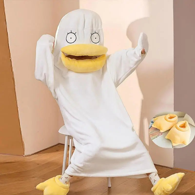 Maliben Confused Duck Warm Adult Pajama Costume