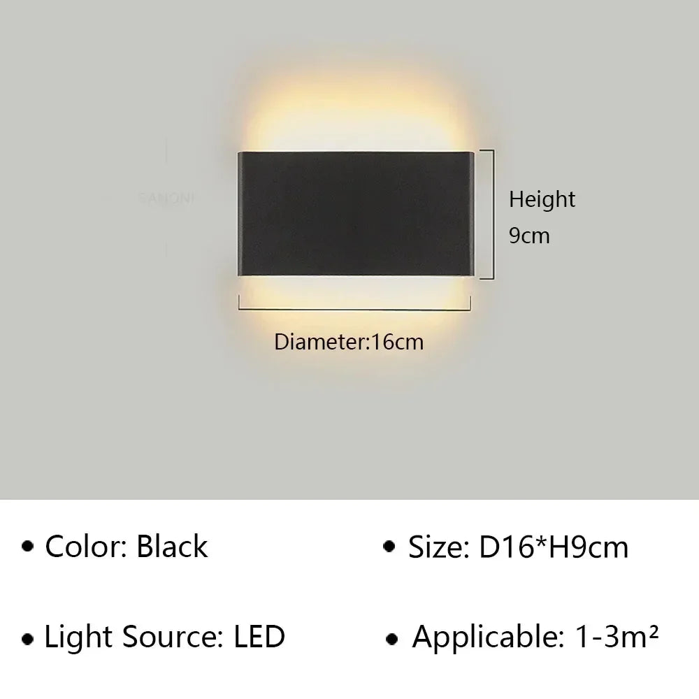 Maliben | Lumiera Modern Led Wall Lamp | Stylish Design | Warm White Light For Bedroom, Hallway & Bathroom