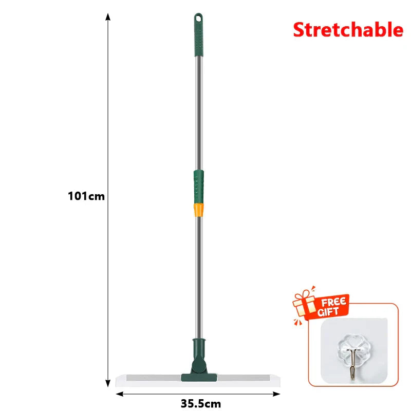 Maliben | Flexiva Telescopic Cleaning Brush With Silicone Lip | 180° Swivel | For Floors, Windows & Bathroom