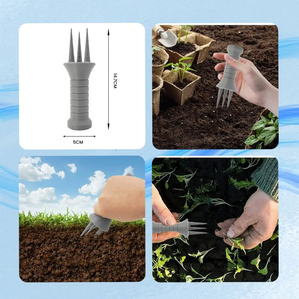 Maliben | Aergrow Hand-Aerator Made Of Plastic | Compact & Effective | 14.7 × 5 Cm | For Lawns, Beds & Plant Areas