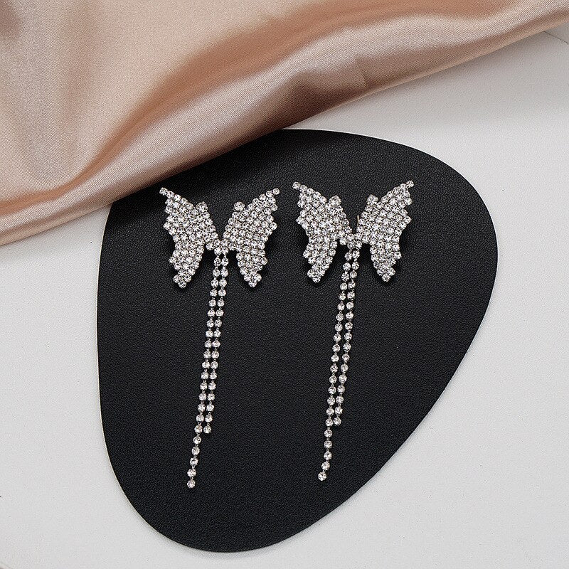 Maliben | Elegant Flower Long Chain Earrings