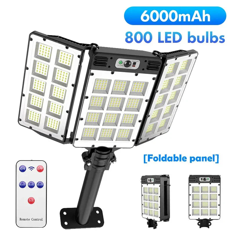 Maliben | Solar Wall Light Lumiseca | 800 Leds Super Bright | With Motion Sensor | 3 Lighting Modes | Waterproof For Garden & Outdoor