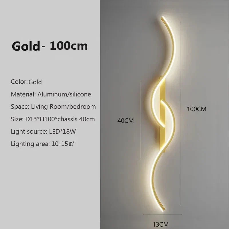 Maliben | Lumistripes | Modern Led Wall Lamp | MInimalist Wall Lamp in Stripe Design | Indoor Lighting For Bedroom & Living Room