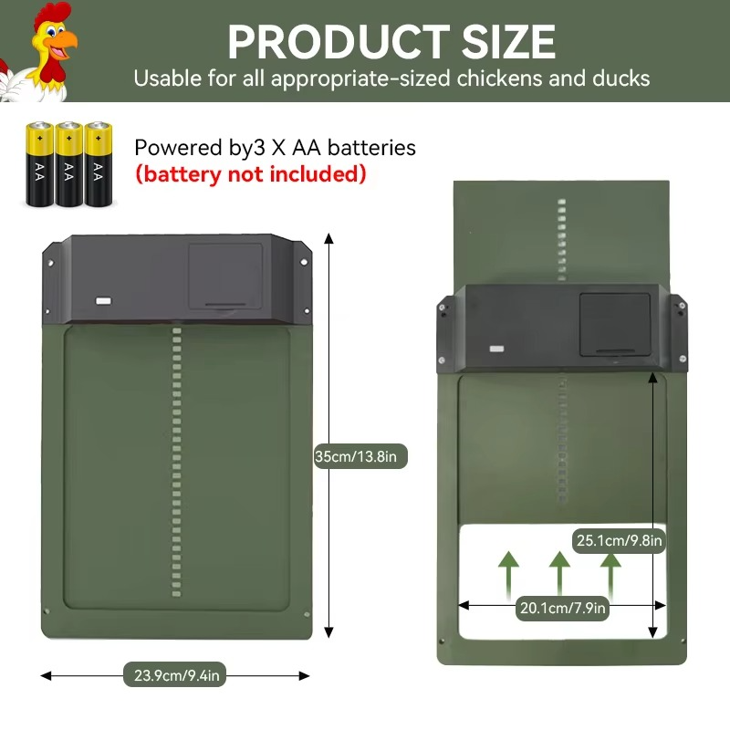 Maliben | Smart Automatic Chicken Coop Door Opener With Light Sensor And Waterproof Design