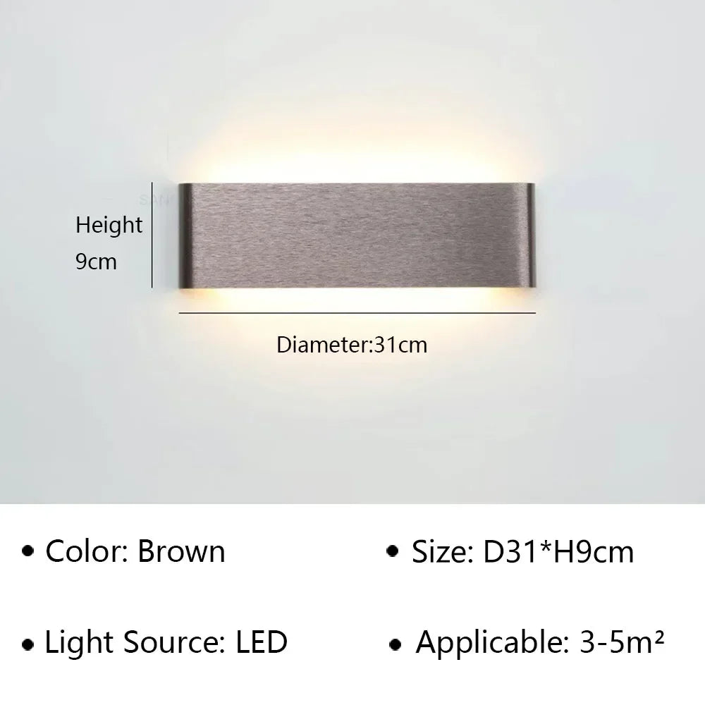 Maliben | Lumiera Modern Led Wall Lamp | Stylish Design | Warm White Light For Bedroom, Hallway & Bathroom