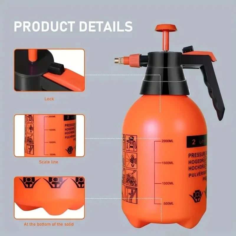 Maliben | Spray Bottle Plantura | 2l Garden Sprayer | Adjustable Nozzle & Hand Pump | For Plant & Flower Care