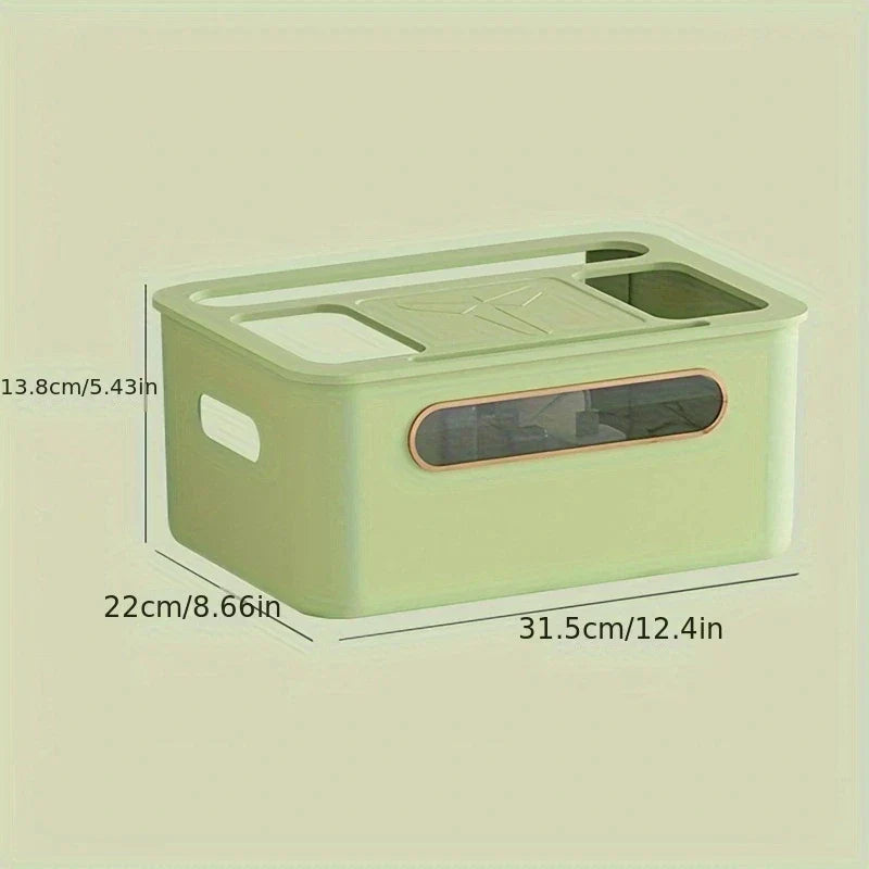 Maliben | Hidenet Wlan Router Storage Box | With Cable Management & Socket Compartment | Transparent & Removable | 1–4 Levels Selectable