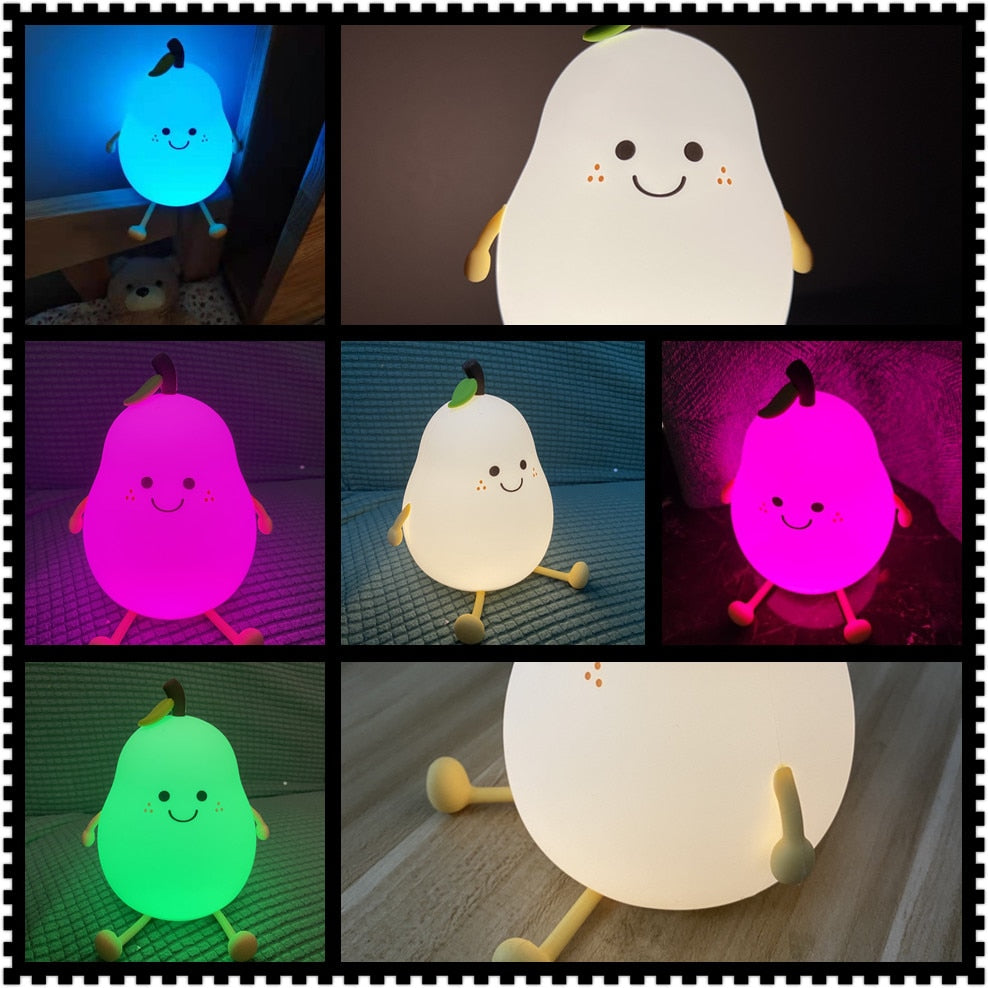 Maliben | Cute Pear Bedside Touch Night Lamp