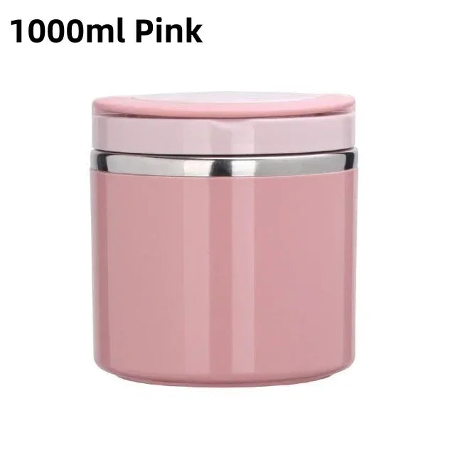 Maliben | Thermo Lunchbox | Stainless Steel Insulated Container | 630 Ml / 1000 Ml | With Handle & Leak Proof
