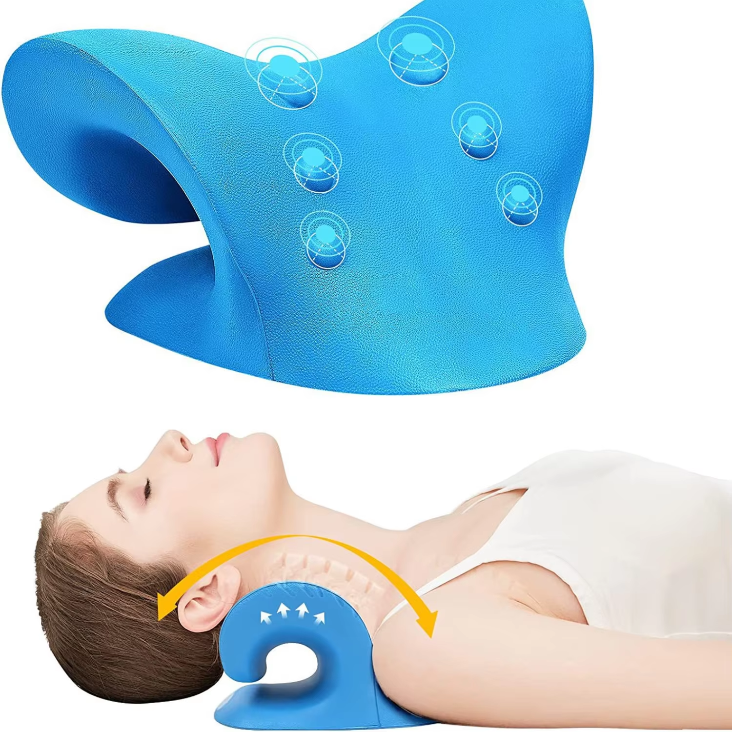 Maliben | Cervical Neck And Shoulder Stretcher Spine Alignment And Pain Relief Pillow