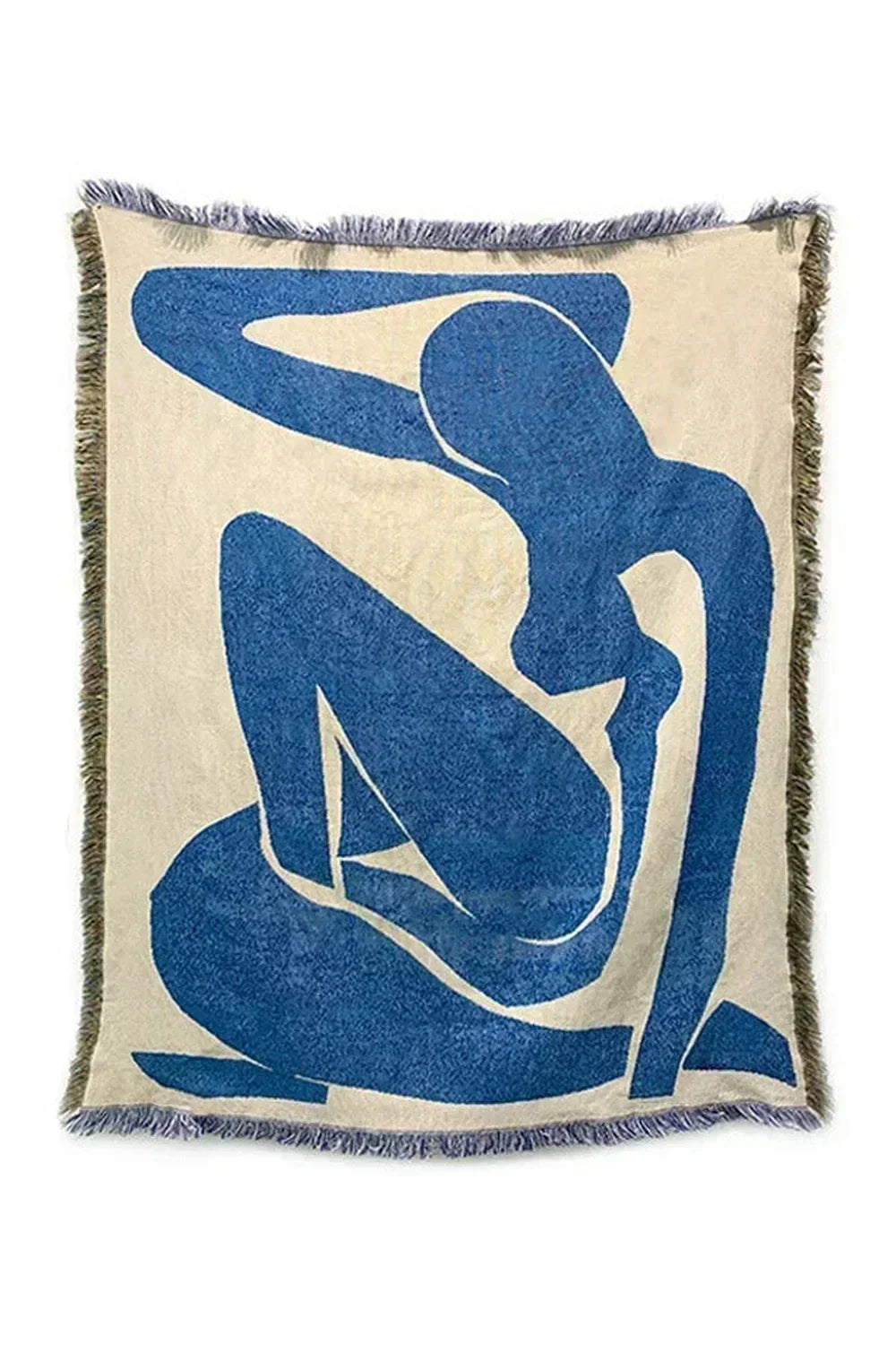 Maliben Abstract Blue Muse Blanket