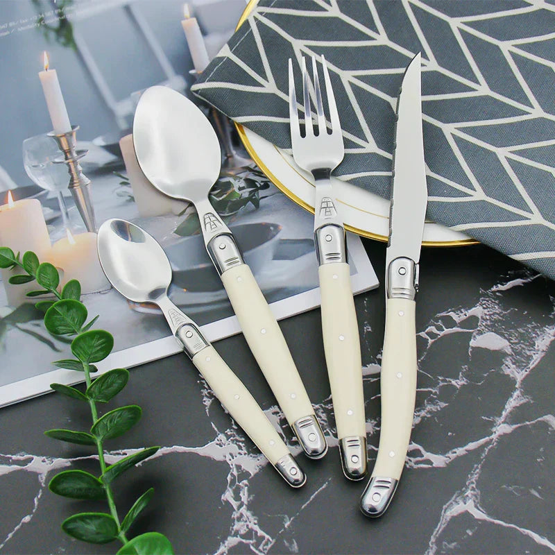 Maliben | IvoryElegance – Luxury Laguiole Cutlery Set with Timeless Style