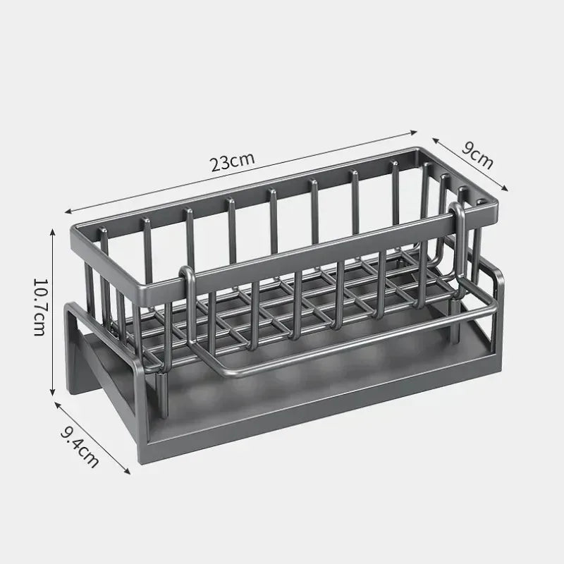 Maliben | Kitchen Soft Sponge Holder Kitchen | Multifunctional Draining Rack | For Sink, Cloths & Dish Soap | Organizer Shelf