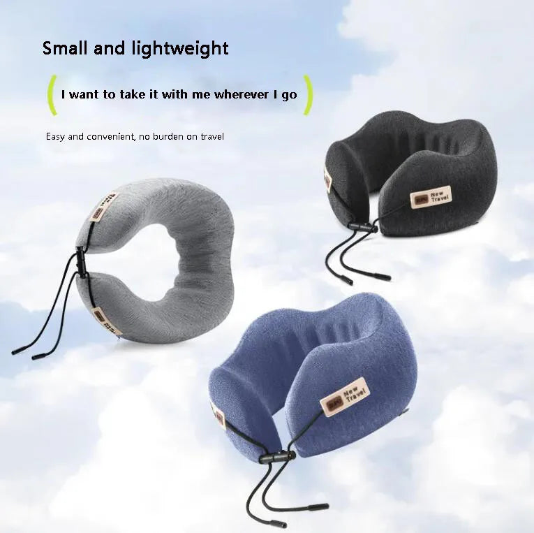 Maliben | U-Shaped Memory Foam Soft Built-In Storage Case Travel Pillow