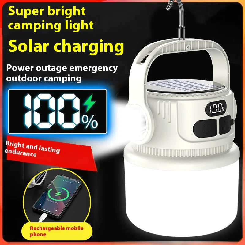 Maliben | Luminatra Solar Led Camping Lamp | Rechargeable & Waterproof | 6 Light Modes | For Outdoor, Emergencies & Travel