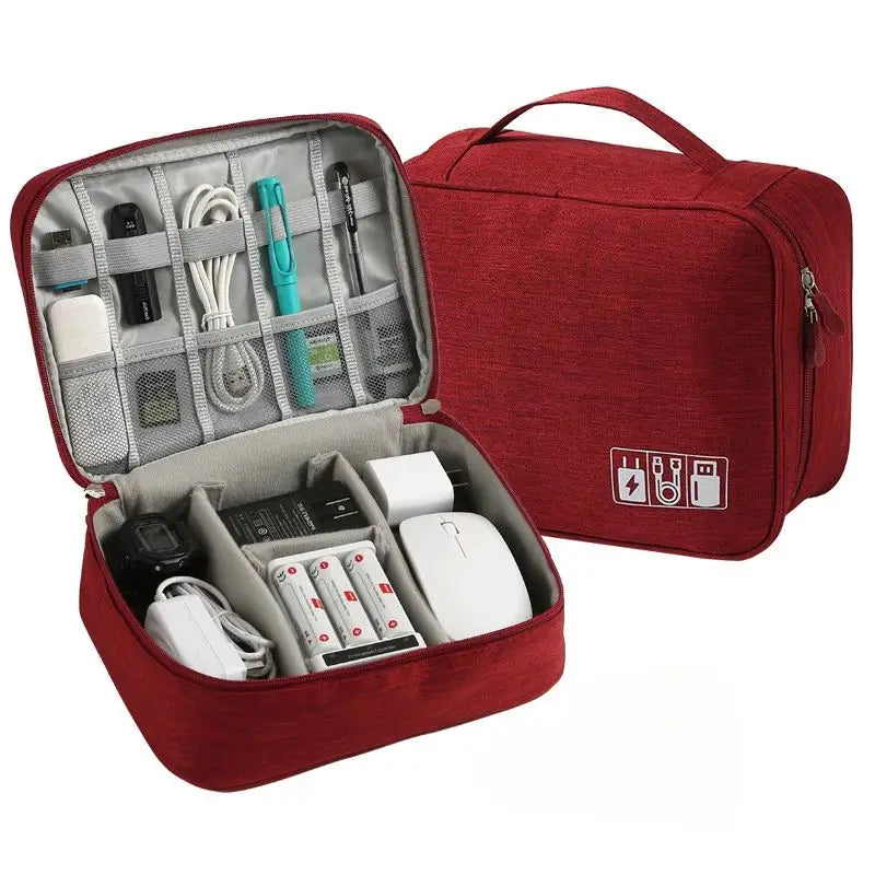 Maliben | Orgazip Tech Organizer | Large Cable Bag For Travel | Waterproof & Multifunctional | For Power Banks, Cables & Accessories