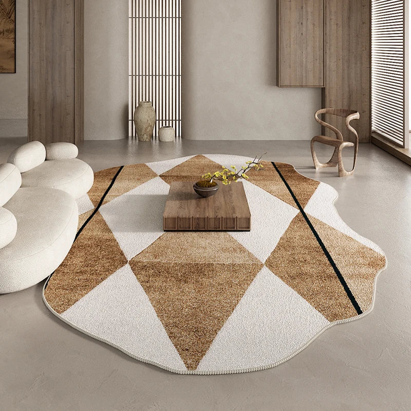 Maliben | Irregular Area Rug For Bedroom And Living Room Carpet