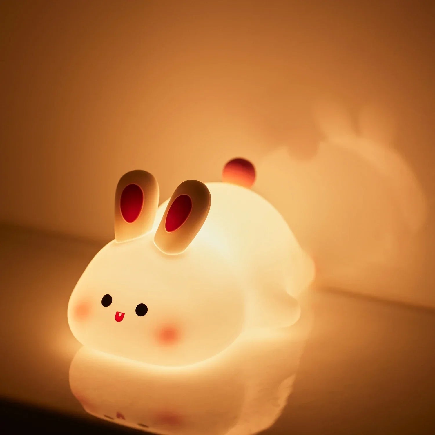 Maliben | Quackglow Led Night Light | Cute Duck Design | Soft Silicone | 3 Brightness Levels | Usb Rechargeable | 12 × 10 × 12 Cm