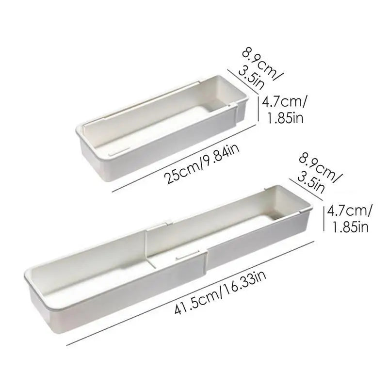 Maliben | Flexisort Cutlery Tray | Expandable Cutlery Organizer | Flexible & Space-Saving | White