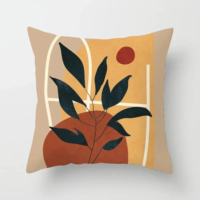 Maliben | Velvethaven Cushion Cover - Stylish Botanical Cushion Cover For Fresh Interior Makeover