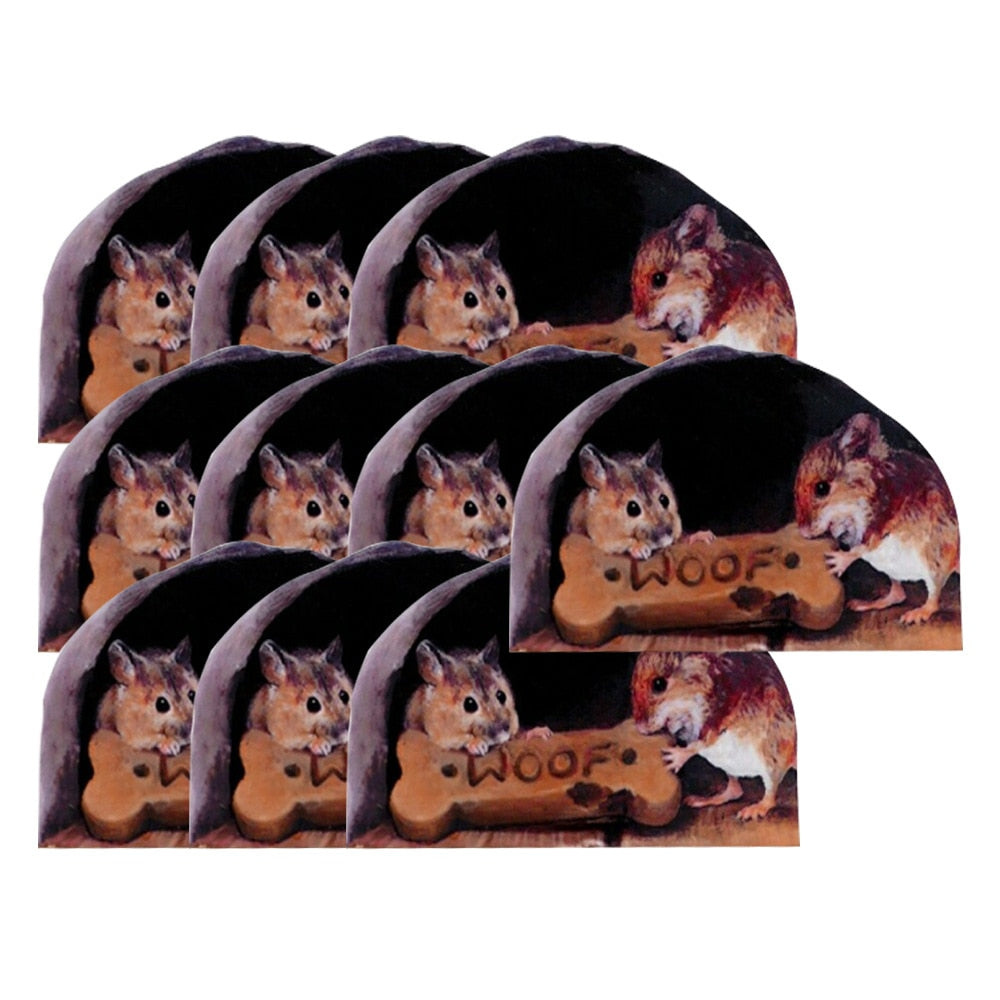 Maliben | 3d Mouse Hole Funny Wall Stickers