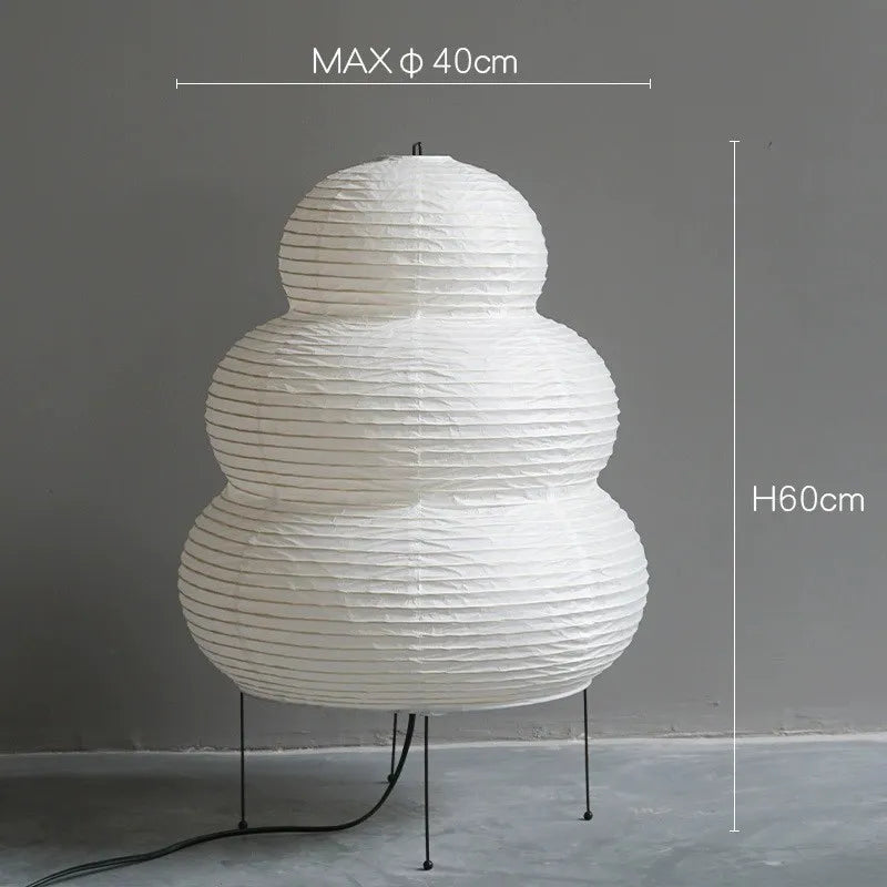 Maliben Japanese Wabi-Sabi tripod floor lamp bedroom nightstand living room dining...