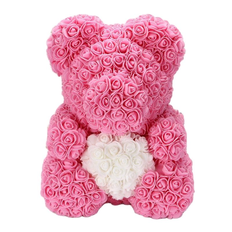 Maliben | Artificial Rose Flowers Teddy Bear