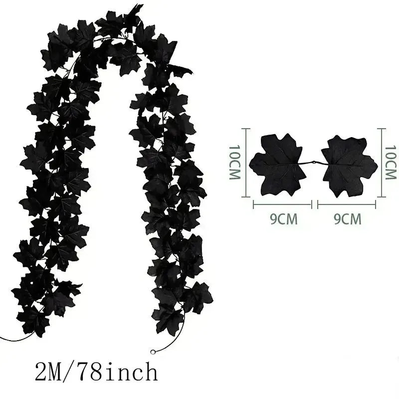 Maliben | Aurelia Autumn Wreath | Artificial Maple Leaf Garland | 200 Cm | Decor For Home & Garden
