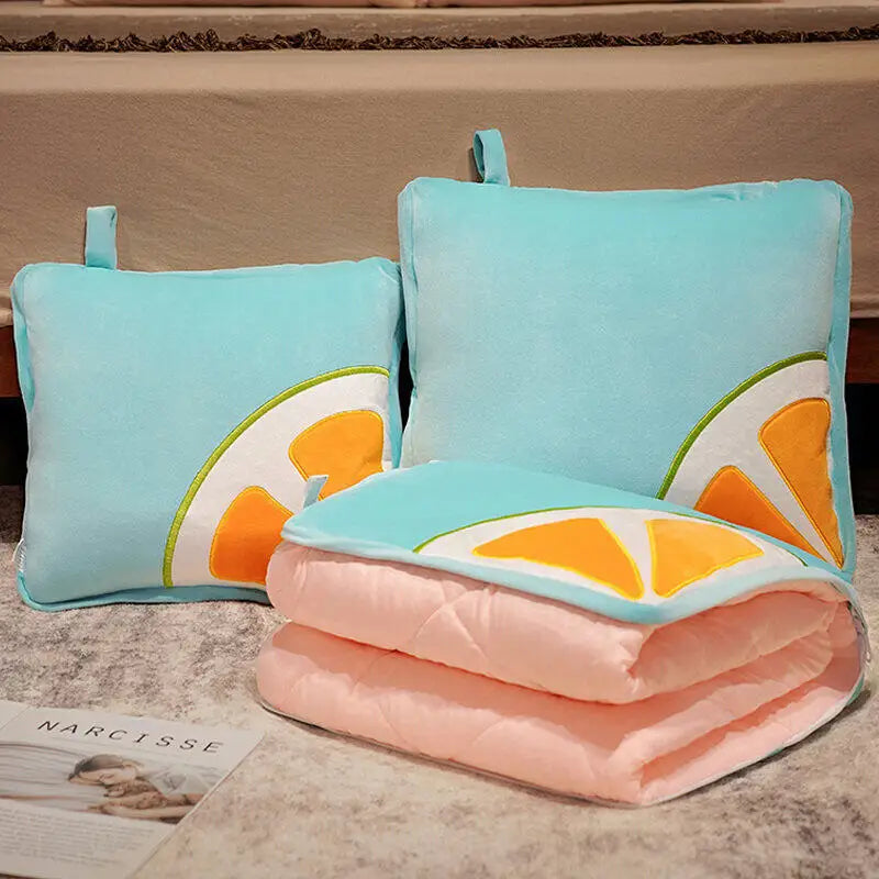 Maliben | Playful Cartoon Toast Foldable Travel Pillow Blanket