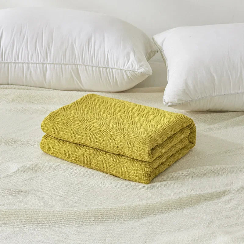 Maliben | Cotton Gauze Blanket Aurelina | 100% Cotton | Breathable & Skin-Friendly | Perfect For Sofa, Bed & Office