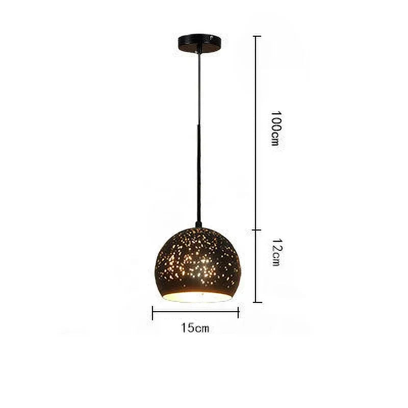 Maliben | VIntage Iron Pendant Lamp in Scandinavian Retro Loft Style