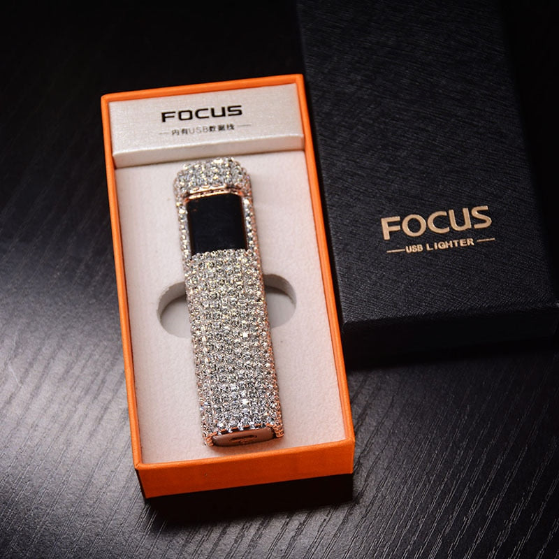 Maliben | Sparkle Stone Rhinestone Rechargeable Portable Lighter