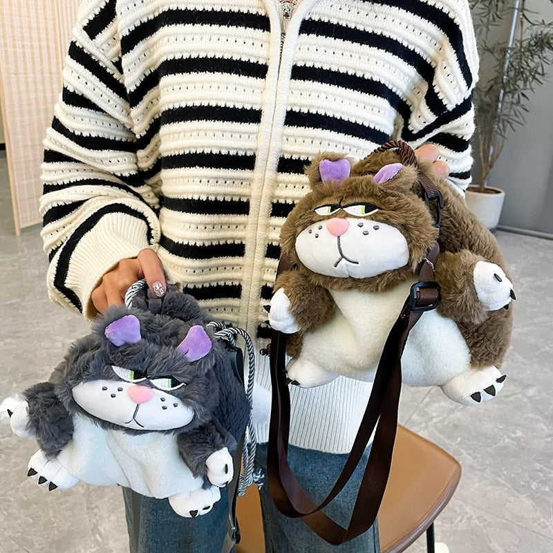 Maliben | Bored Plush Cat Shoulder Bag