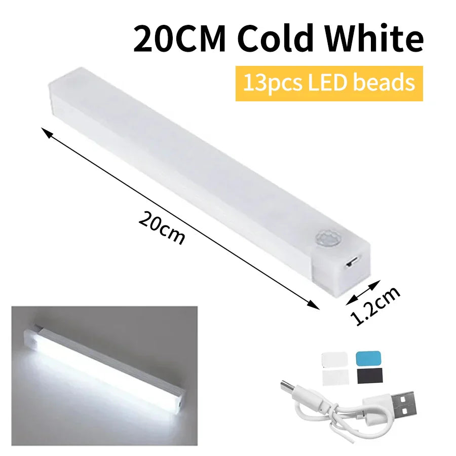 Maliben | Senselite Motion Led | Rechargeable Sensor Light With Magnet Mount | Warm White | For Closet, Bed & Hallway