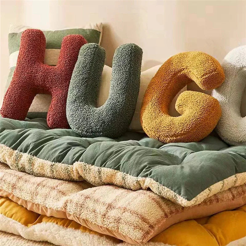 Maliben | Velvet Alphabet Decorative Cushion With Letters A To Z