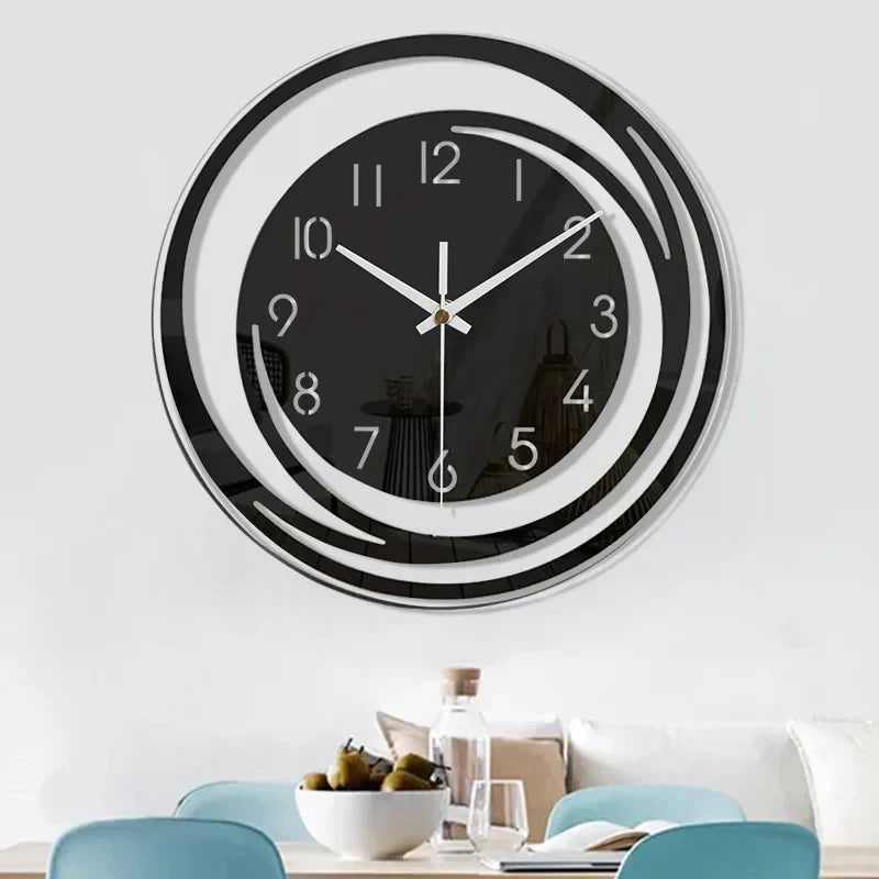 Maliben | Acrylic Wall Clock - Scandinavian Design - Black - Clock