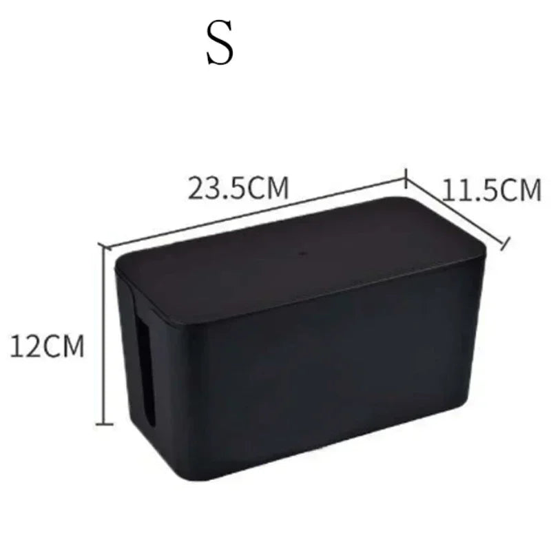 Maliben | Kabelux Cable Box With Lid | 32×13×12 Cm | Socket & Charging Cable Organizer | Dust Protection For Power Supplies & Routers