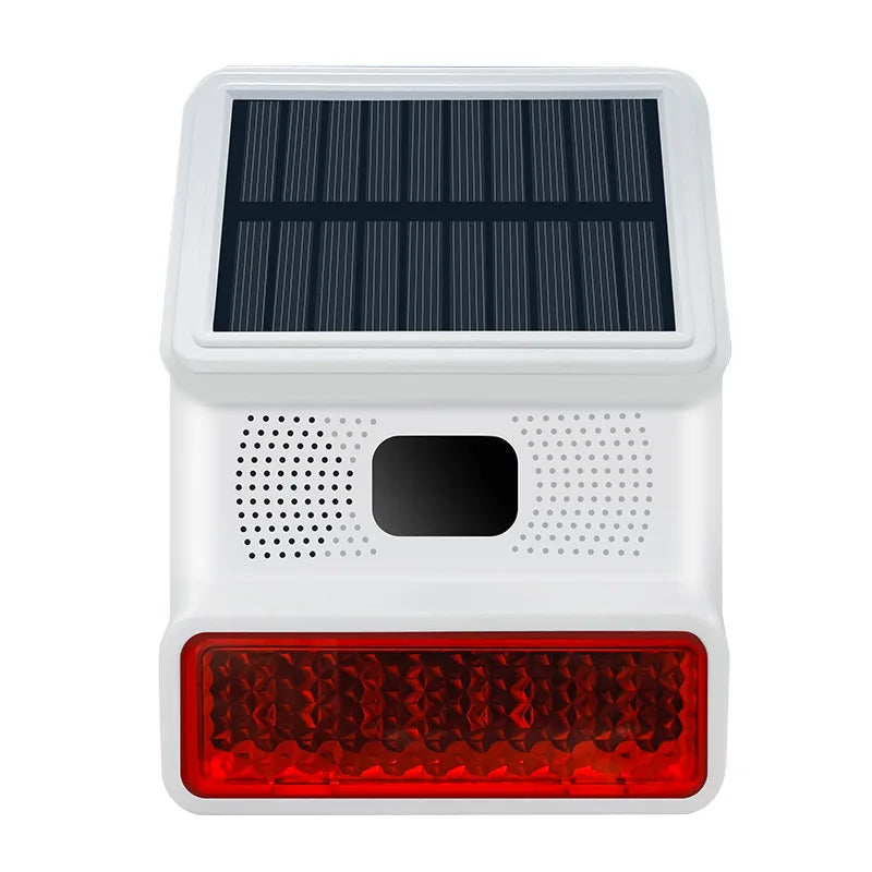 Maliben | Solar-External Siren Securon 433s | 433 Mhz Wireless Alarm Module With Light & Sound | For Gsm/Wifi Alarm Systems | Solar Powered & Weatherproof