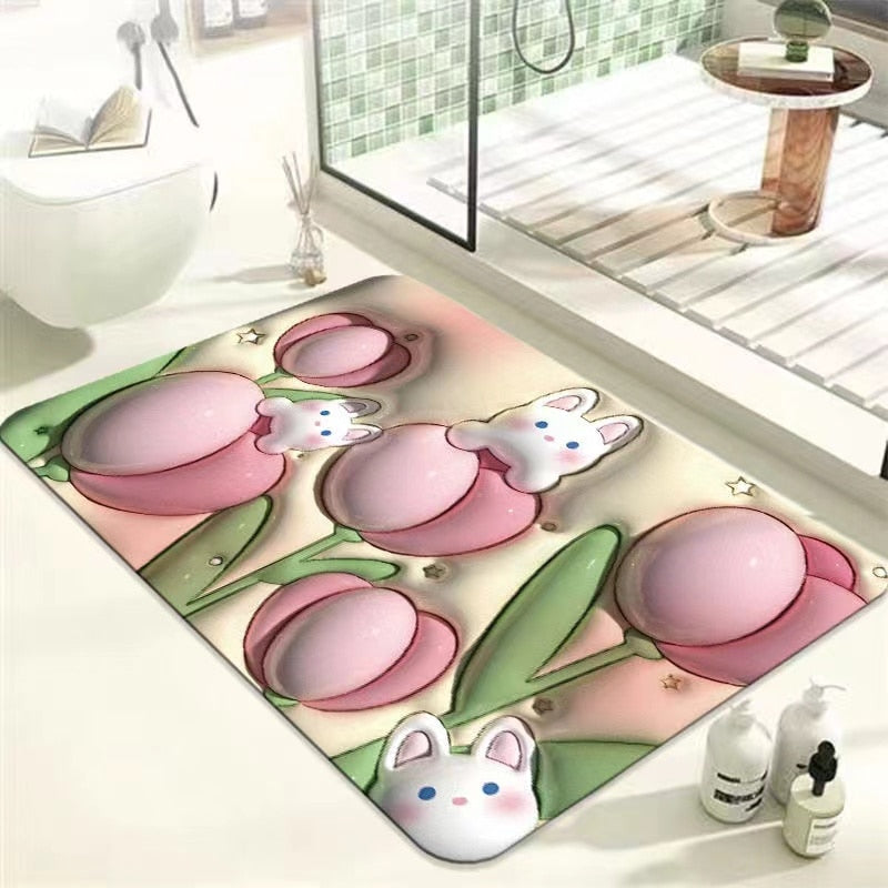 Maliben | Non-Slip Cartoon Colorful Fun Quick Water Absorbent Mat